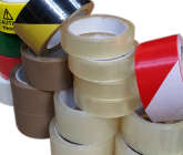 Packaging tapes, brown, clear, floor marking and warning tapes
